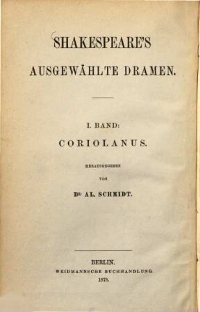 Ausgewählte Dramen, 1