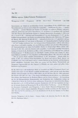 Aa 34. Biblia sacra: Libri Veteris Testamenti