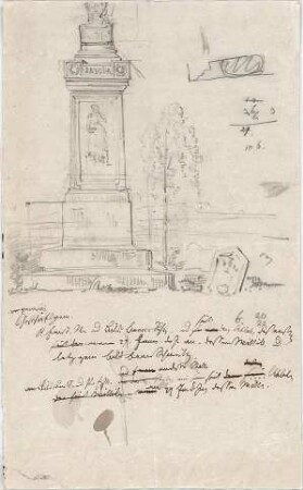 Voit, August von; Obloch; Gedenkstein für König Ludwig I. - Ansicht, Details