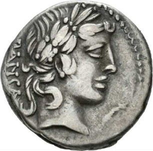 Denar des C. Vibius Pansa mit Darstellung der Minerva in einer Quadriga