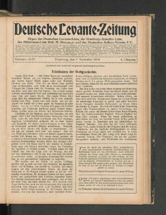 Triebfedern der Weltgeschichte.