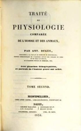 Traité de physiologie comparée de l'homme et des animaux, 2