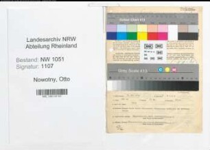 Entnazifizierung Otto Nowotny , geb. 07.06.1893 (Foerster)