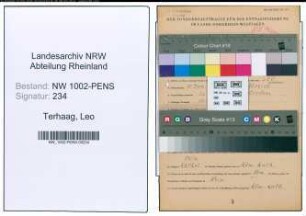 Entnazifizierung Leo Terhaag , geb. 15.01.1902 ()