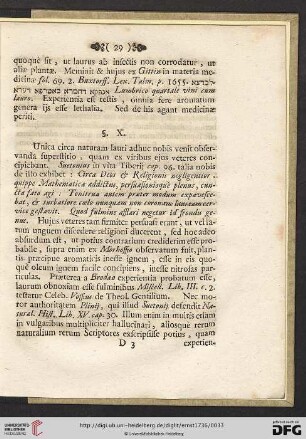§ X. Opinionem de Lauro a fulmine non penetrabili falsam esse ostenditur, ut & somnia ex Lauro vera futura, […]