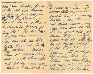 Brief von Louise Dumont an Gustav Lindemann