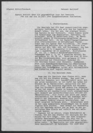 Mittelfischach: Pfarrbericht 1949
