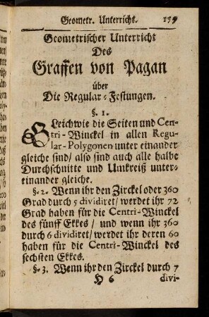 179-226, Geometrischer Unterricht des Graffen ...