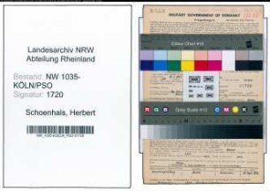 Entnazifizierung Herbert Schoenhals , geb. 10.03.1913 (Kraftfahrer)