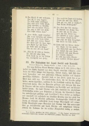 33. Die Schlachten bei Aquä Sextiä und Vercellä.