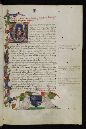 Zierseite mit Schmuckleiste (Autorenbild), Rankenleiste und Wappen