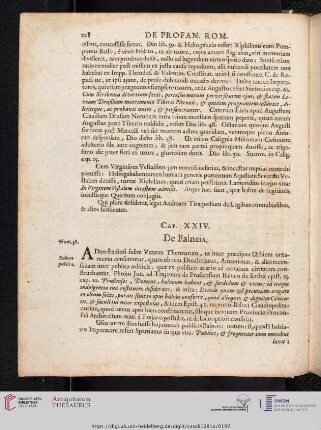 Cap. XXIV: De Balneis.