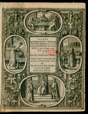 [1]: Icones|| Qvinqvaginta Virorvm|| illustrium doctrina & erudi-||tione præstantium ad vivum|| effictæ, cum eorum vitis|| [1]