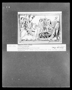 Apokalypse — Das Tier und seine Anhänger werden ins Feuer gestoßen, Folio fol. 38