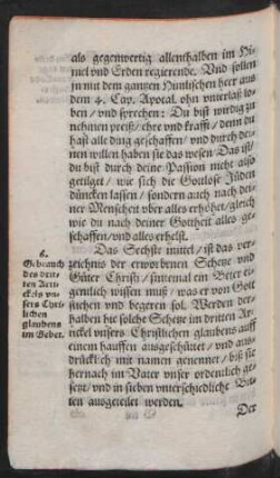 6. Gebrauch des dritten Artickels unsers Christlichen glaubens im Gebet.