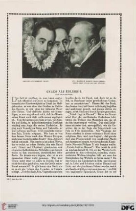 Greco als Erlebnis