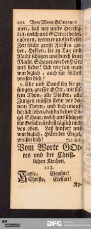 Vom Worte Gottes und der Christlichen Kirchen.