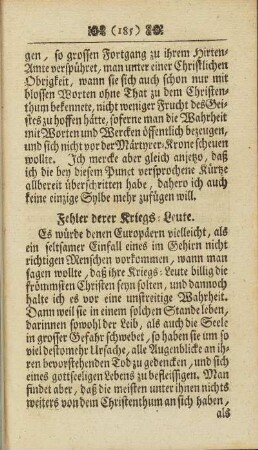 Fehler derer Kriegs-Leute