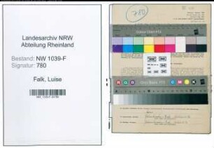 Entnazifizierung Luise Falk , geb. 18.05.1908 (Klavierlehrerin)