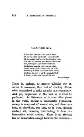 CHAPTER XIV. - Remarks on Society of Hobarton