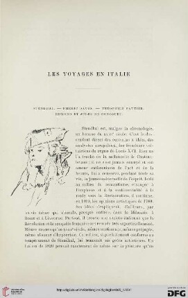 3. Pér. 13.1895: Les voyages en Italie : Stendhal, Emeric David, Théophile Gautier, Edmond et Julie de Goncourt