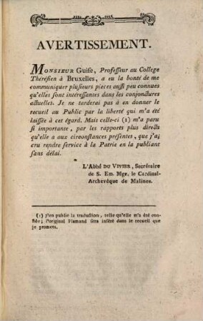 Déclaration Des États De Hollande Et De West-Frise : Donnée à Harlem, le 16 Octobre 1587