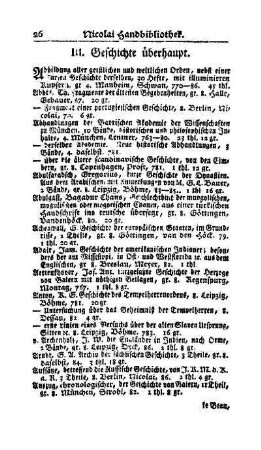 III. Geschichte überhaupt
