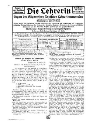 Arbeiten zur Methodik der Frauenschule : (Fortsetzung von Nr.19/20, S.76)