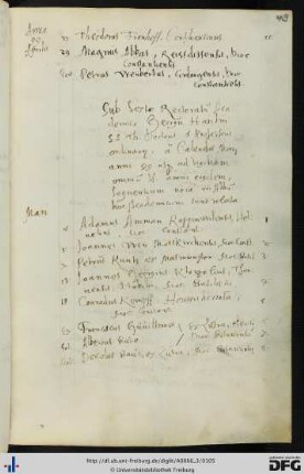 [fol. 49] Rektorat Georg Hänlin 1599