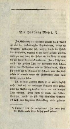 Die Sendung Moses