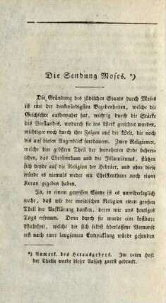 Die Sendung Moses