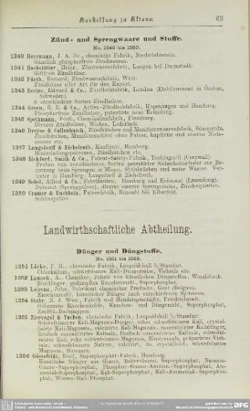 Landwirthschaftliche Abtheilung