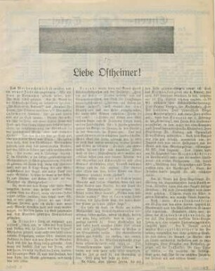 2.1916: Liebe Ostheimer!