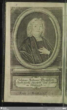 Johann Andreas Gramlich, Hoch-Fürstl. Würtenb. Hof-Caplan in Stuttgard