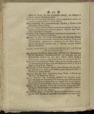 Libri Historici, Philosophici Et Artium Humaniorum.