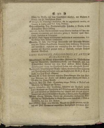 Libri Historici, Philosophici Et Artium Humaniorum.