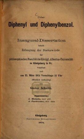 Über Diphenyl und Diphenylbenzol