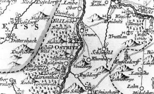 Ostritz. Oberlausitzkarte, Schenk, 1759