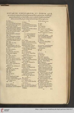 Notarvm singvlarivm, et eorvm qvae per nexus & comprehensiones literarum sibi implexarum, [...]