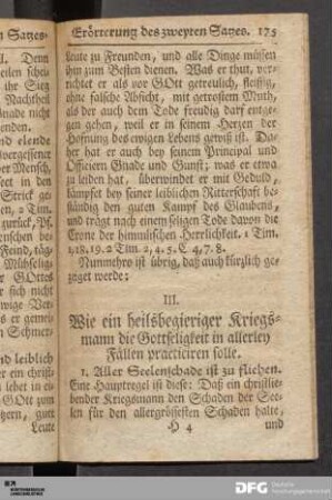 Erörterung des dritten Satzes.