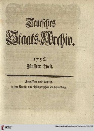 Fünffter Theil