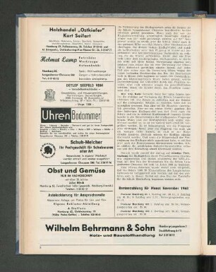 Rentenzahlung für Monat November 1968