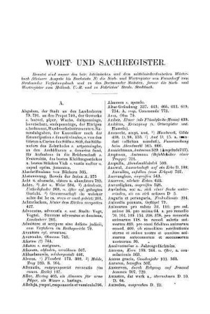 Wort- und Sachregister