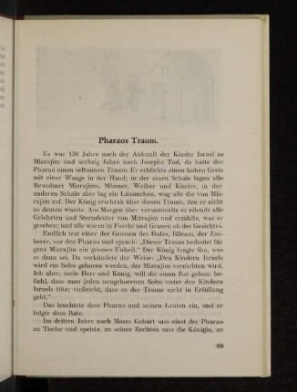 Pharaos Traum.