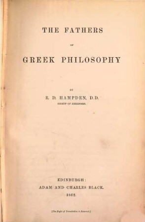 The fathers of Greek philosophy