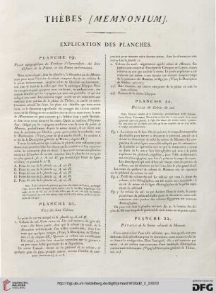 Thèbes (Memnonium): Explication des planches (19-39)