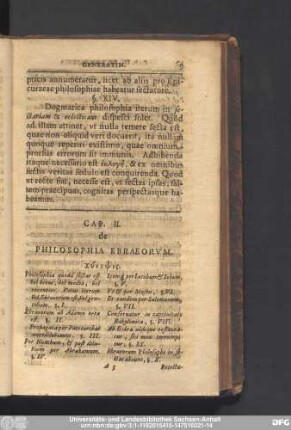Cap. II. de Philosophia Ebraeorum.