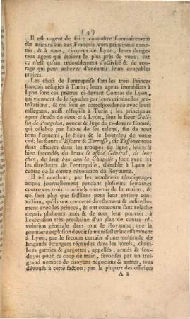 Le Triumvirat ou conspiration découverte à Lyon