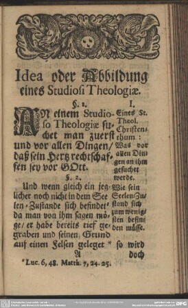 Idea oder Abbildung eines Studiosi Theologiae