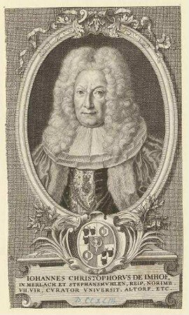 Johann Christof (= Hans Chr. I.) Imhoff, Septemvir und Kurator der Universität Altdorf